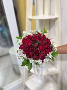 Buket bunga pernikahan spesial mawar jombang