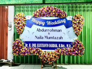 Papan Bunga Ucapan Wedding – 6 Titik Bunga jombang
